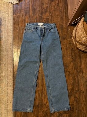 Abercrombie & Fitch Blue High-Rise Relaxed Jeans